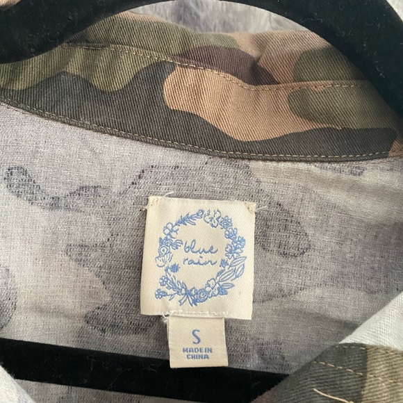 Blue Rain camo shirt bought from Francesca’s and never worn. - Picture 3 of 5